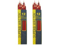 Bút chì 2B có tẩy thân sọc đỏ xanh